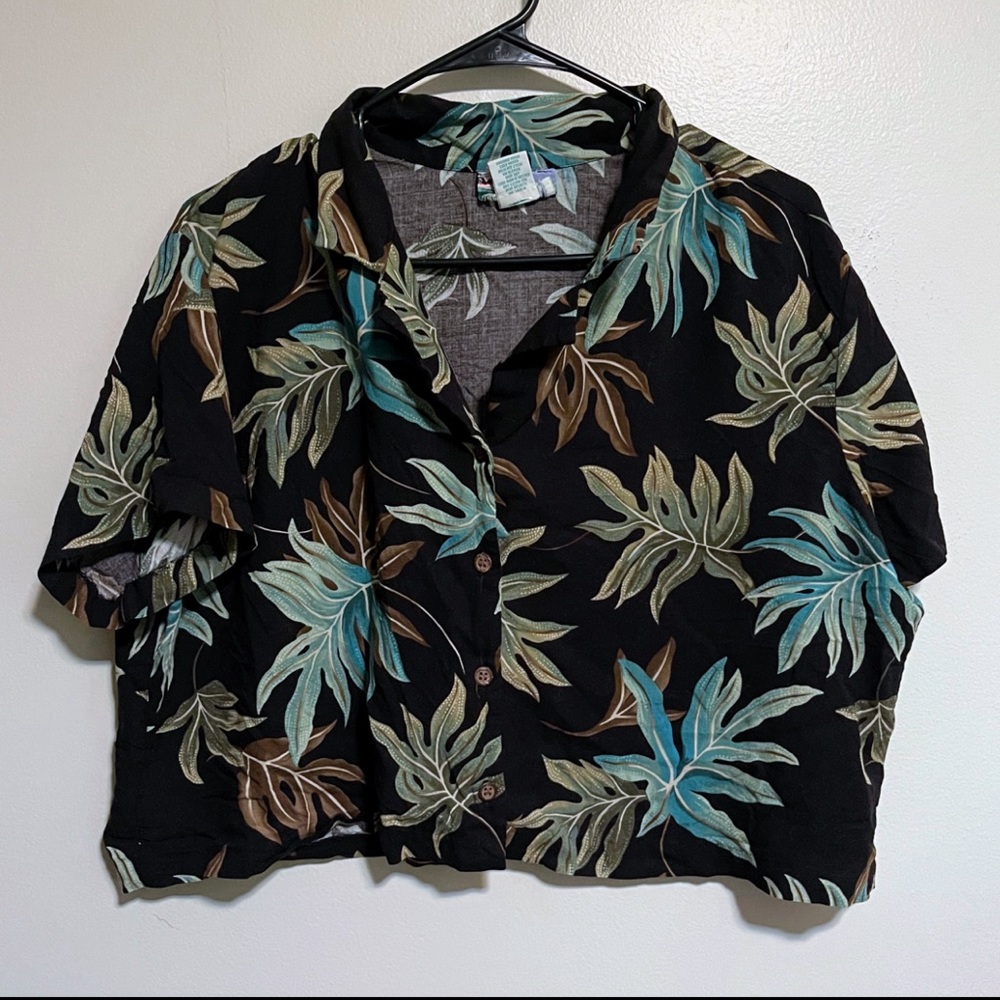 COPY - Reyn Spooner VINTAGE Tropical Crop Top XL